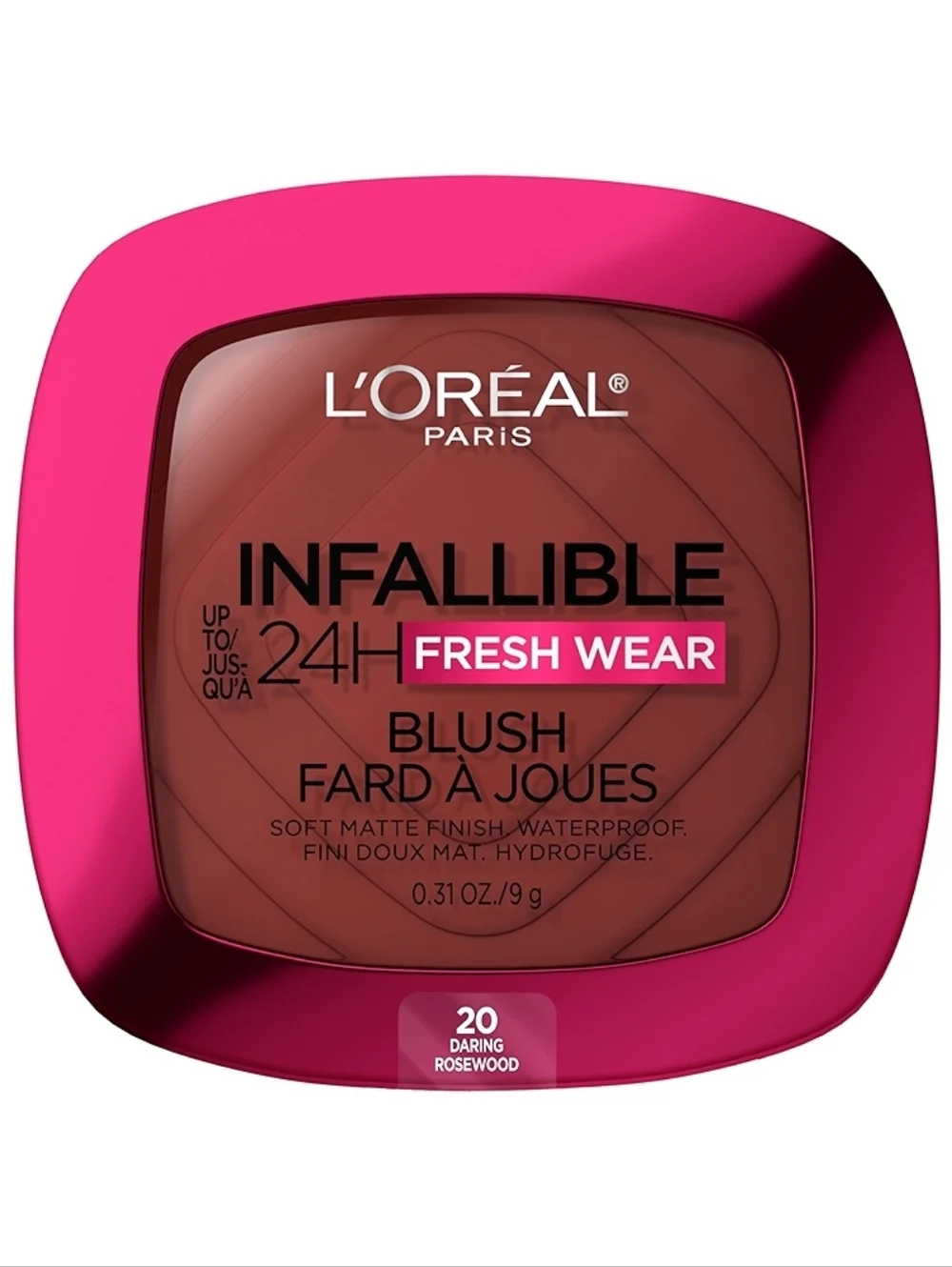 L'oréal Infallible 24h Freshwear Blush, Soft Matte Finish, 20 Daring Rosewood